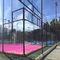 corte al aire libre coloreada rosada de Padel del césped artificial de 12m m para los campos de deporte multi
